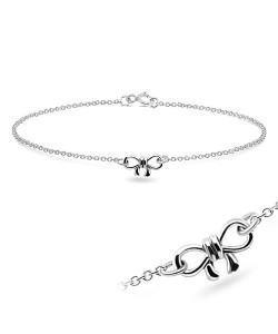 Lovely Bow Silver Bracelet BRS-14